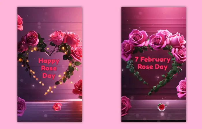 Lovely Rose Day Wishes 3D Instagram Story